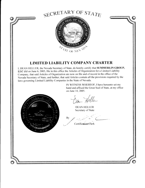 Limited Liability Company Charter